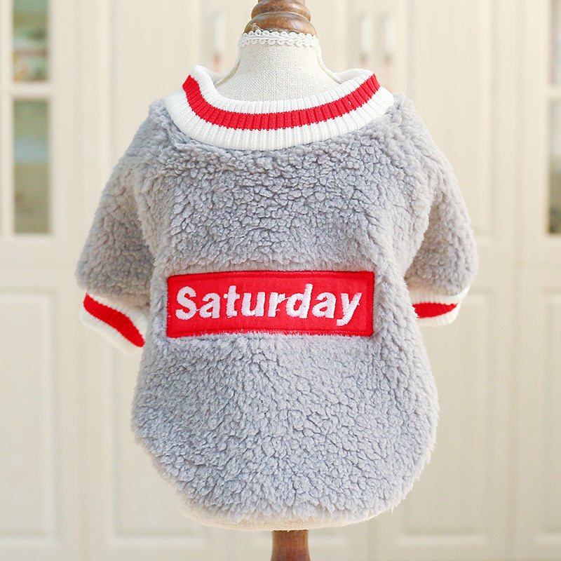 Pet Fluffy Lamb Cashmere Crew Neck Dog Sweater