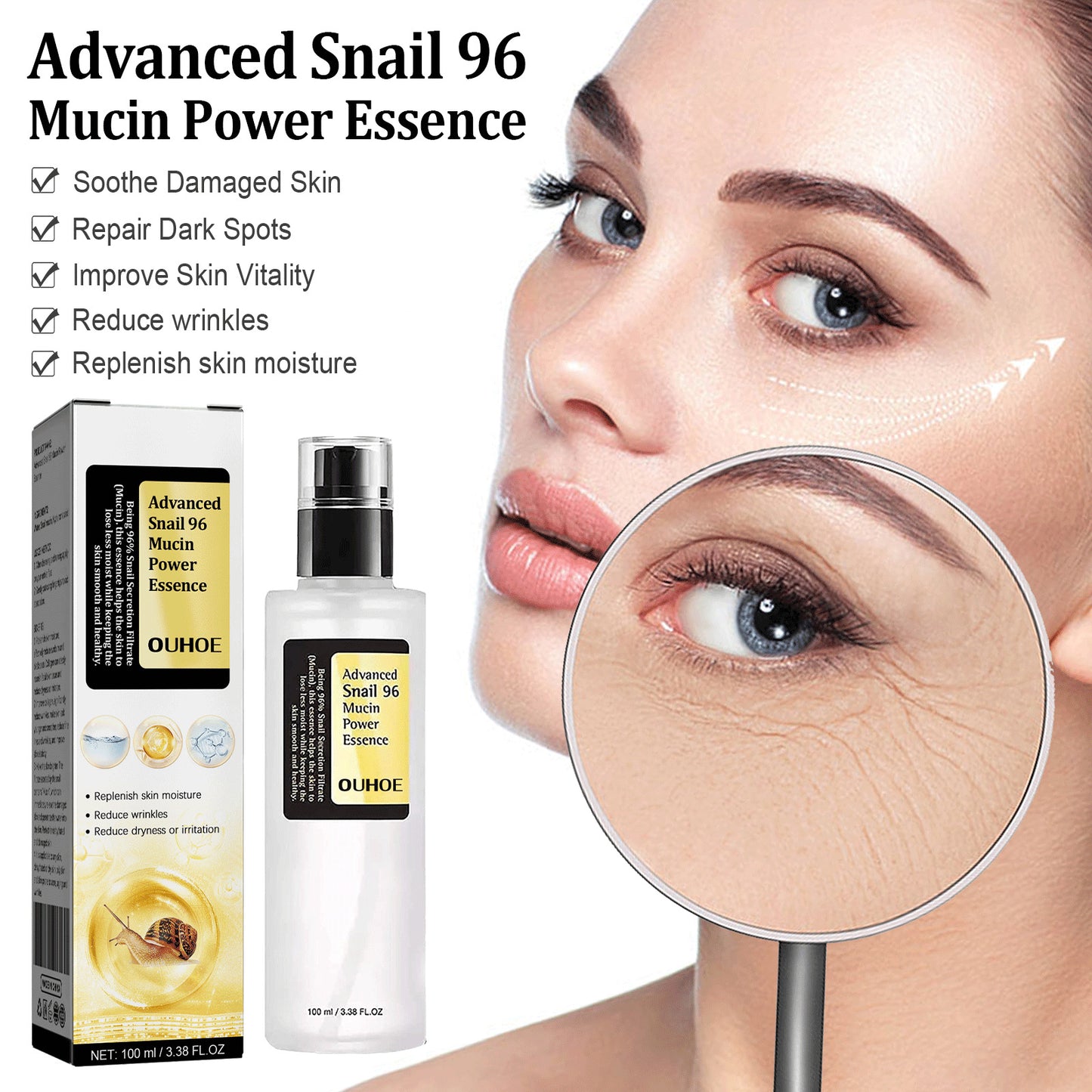 Collagen Mucin Essence Facial Snail Serum