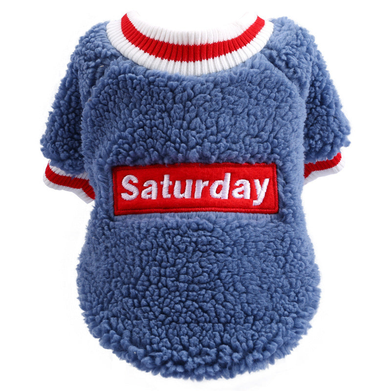 Pet Fluffy Lamb Cashmere Crew Neck Dog Sweater