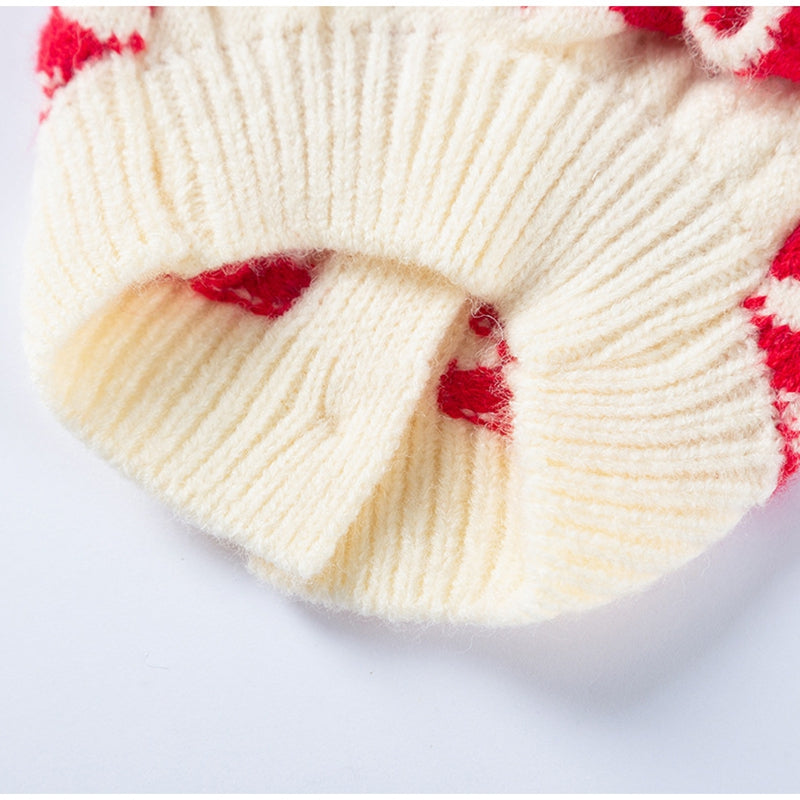 Soft Cute Cherry Dog Turtleneck Sweater