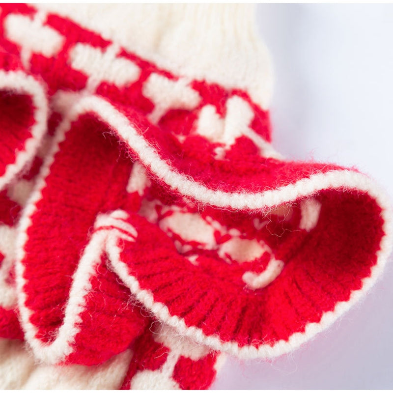 Soft Cute Cherry Dog Turtleneck Sweater