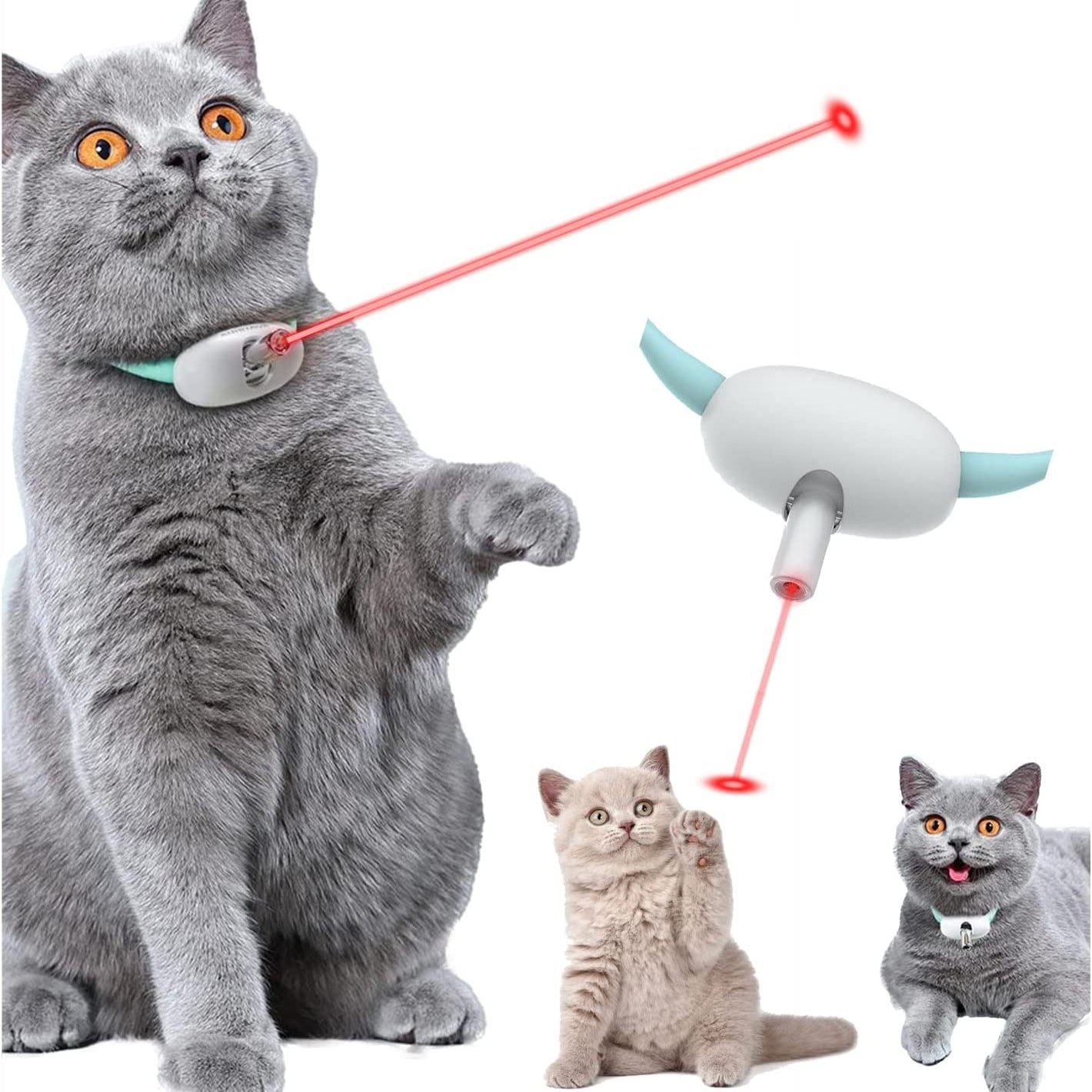 Automatic Smart Laser Teasing Cat Collar Toy