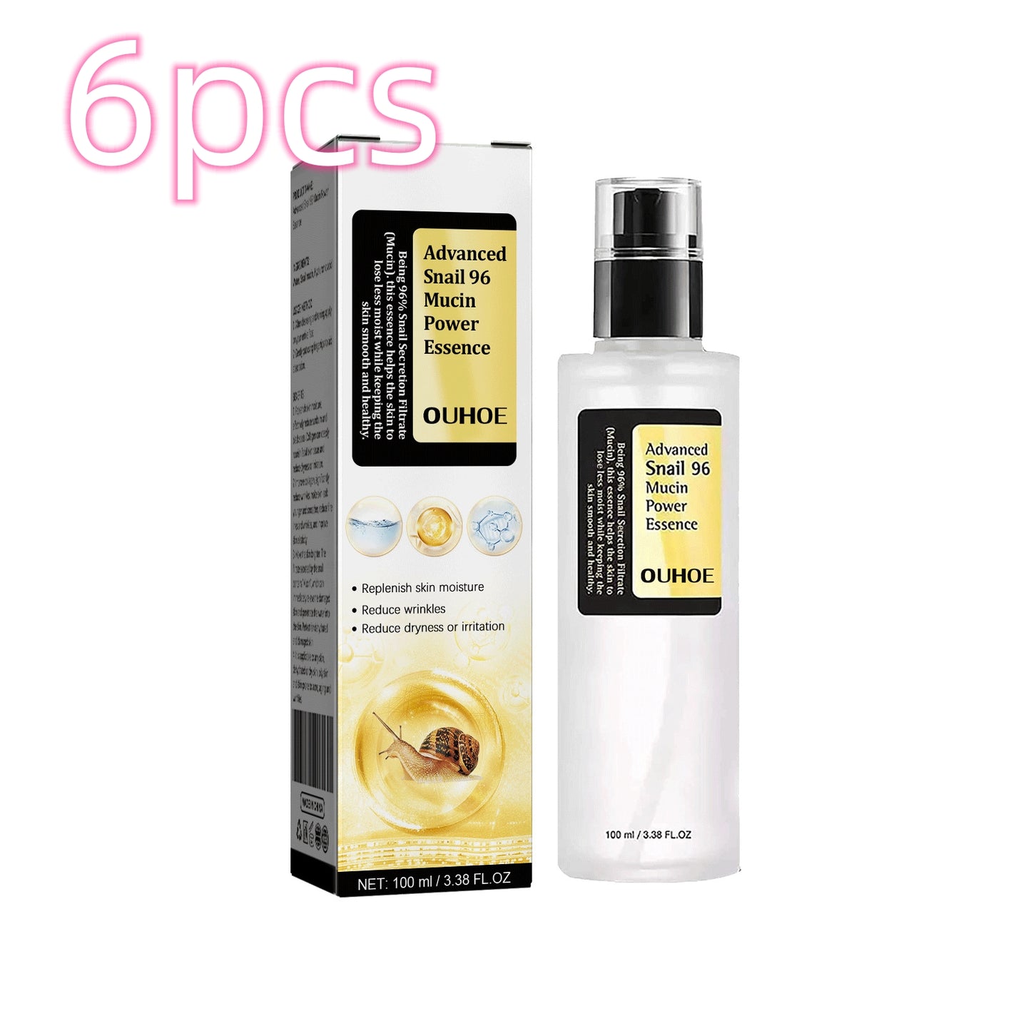 Collagen Mucin Essence Facial Snail Serum